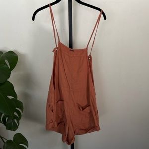 Rust colored Billabong Romper/overalls